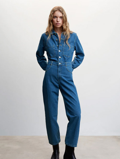 Long Denim Jumpsuit by Mango