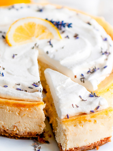 Lemon Lavender Cheesecake